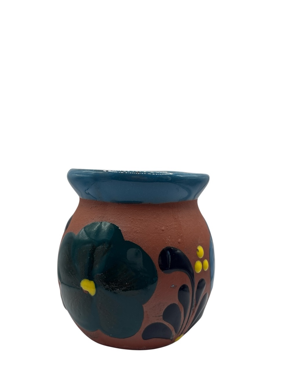 Jarrito de Barro Decorado Colorful Decorated Mexican Pottery mug - Picture 8 of 8